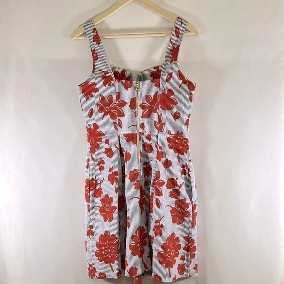 Draper James Floral sweetheart dress chili red size 6 - Picture 1 of 6